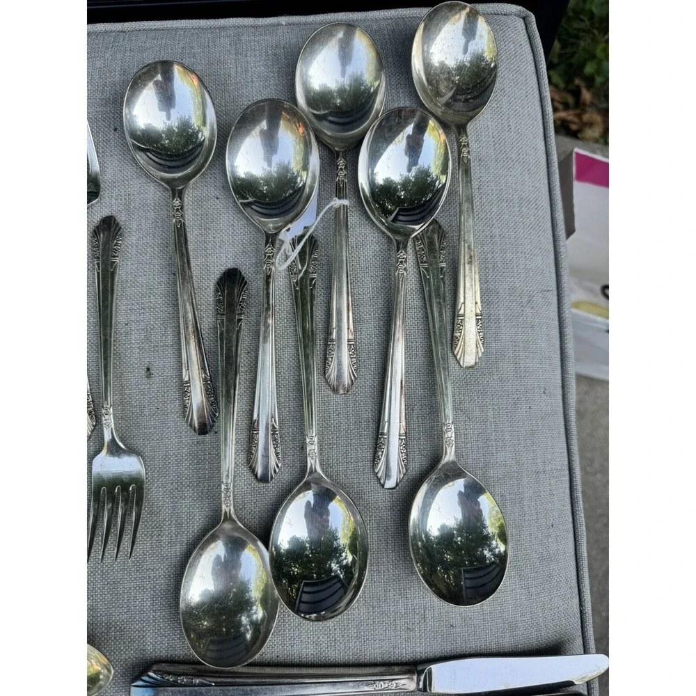Rogers & Bro XII Sectional IS - Silverplate Flatware - PICARDY 57 Pieces